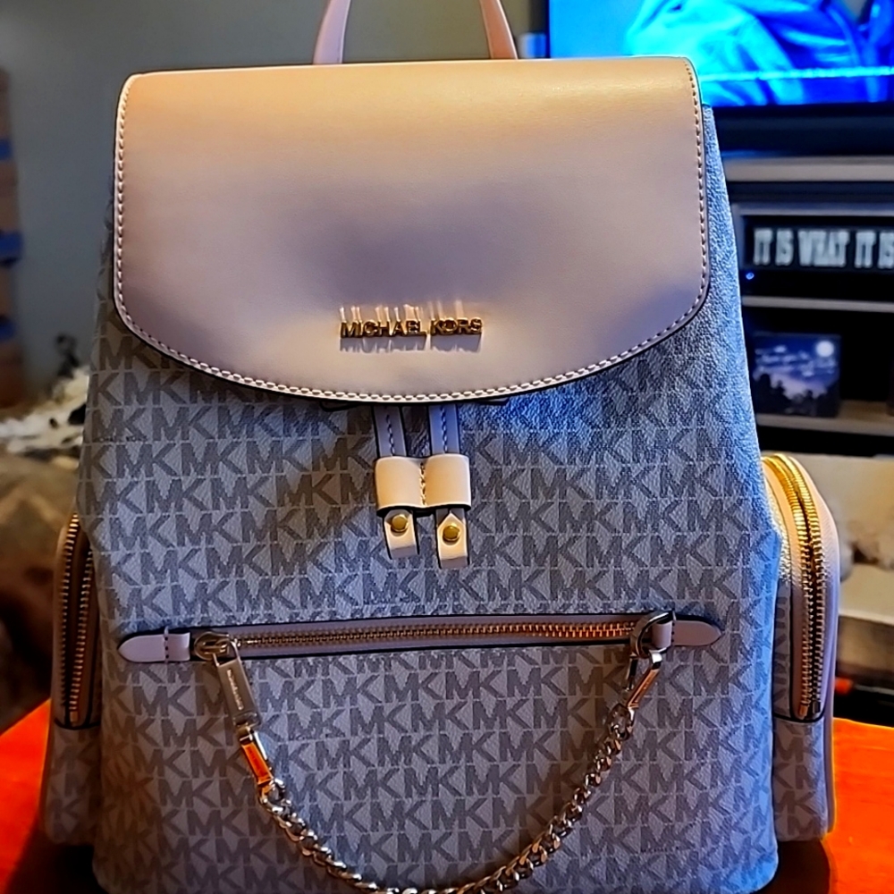 Michael Kors Pink Blush Jet Set Backpack